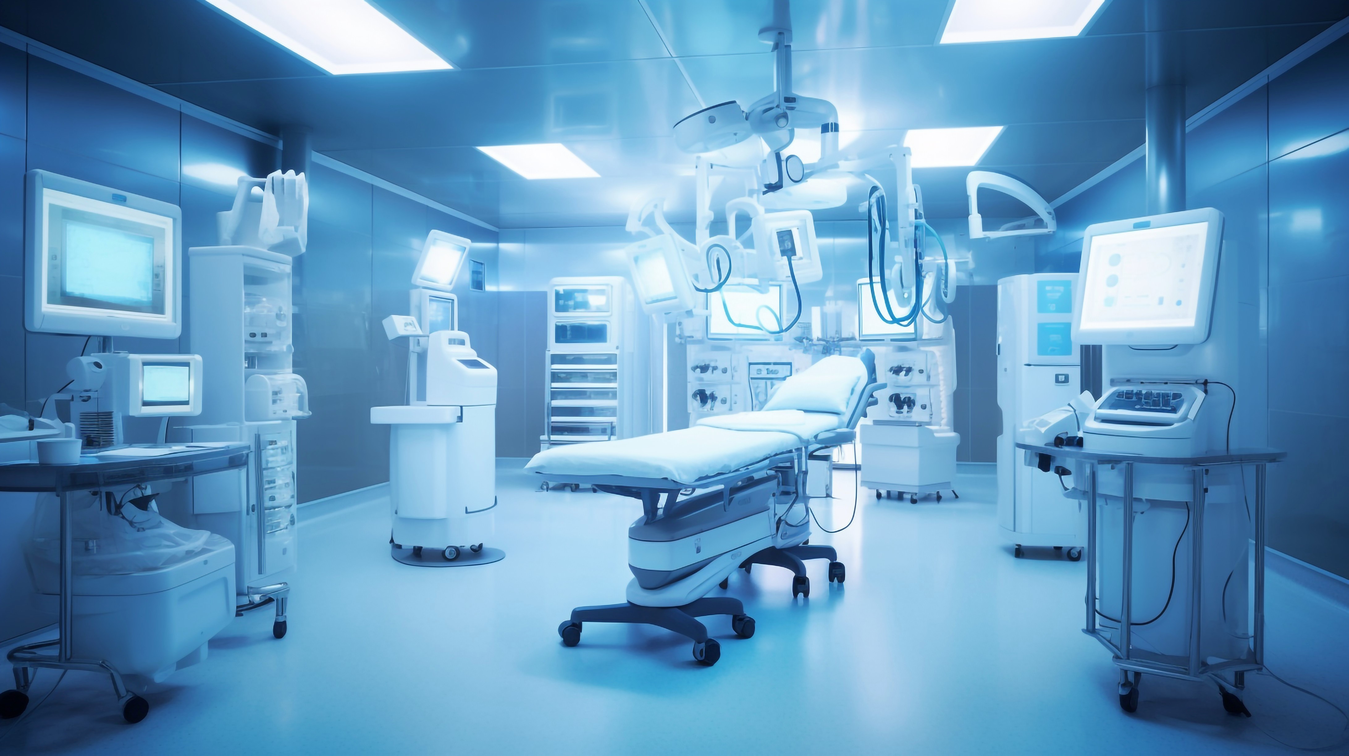 operating room medicaldevices blue wide