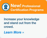 New! Professional Certification Programs