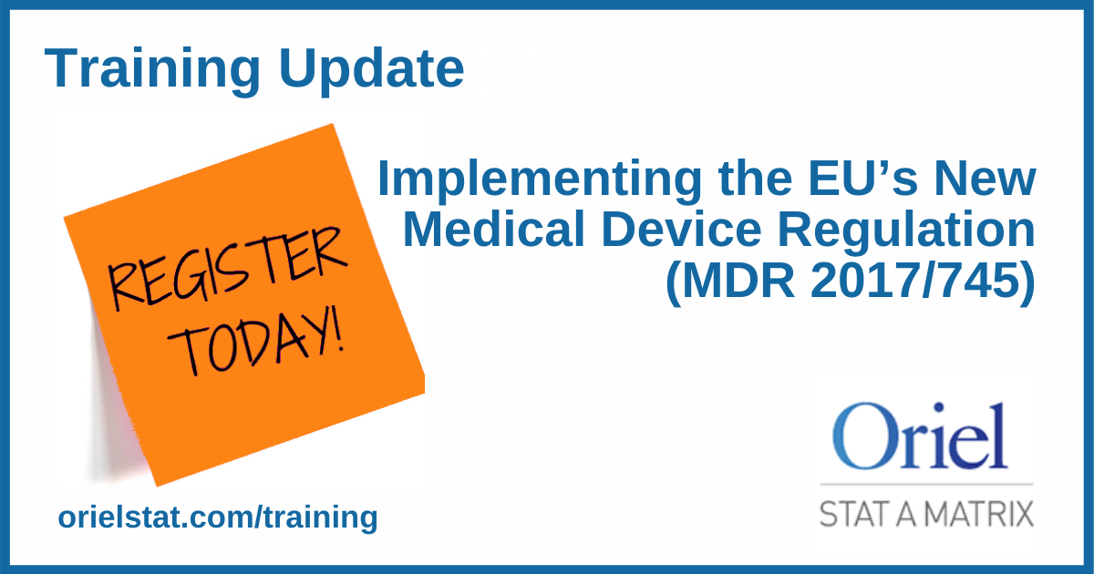 EU MDR 2017/745 Training Course Oriel STAT A MATRIX